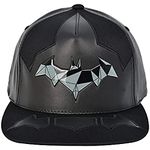 Concept One DC Comics Batman Armor Cotton Adjustable Baseball Hat with Flat Brim, Black, One Size