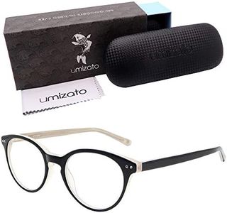 Umizato Blue Light Blocking Glasses for Women - Handcrafted Computer Eyewear, Protect Your Eyes, Sleep Better, UV Blocker, Anti-Glare Filtering, Relieves Strain - for Small Faces (Manila in Jet)