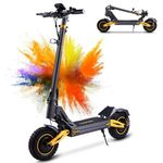 TWOFISH Electric Scooters Adult, 10"/12" Off-Road Fast Electric Scooter with Dual Brake System 4 Shock Absorbers, 60-70km Range, 3 Speed Modes, LCD Display, 150Kg Load Capacity (12-Dual Drive)