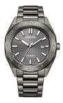 Citizen Stainless Steel Analog Gray Dial Men's Watch-Bm7637-81H, Band Color-Grey