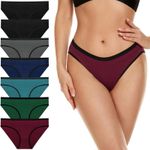 SIMIYA Cotton Underwear Women Bikini Briefs Ladies Soft Panties Low Rise Invisible Stretch Breathable Hipster Undies