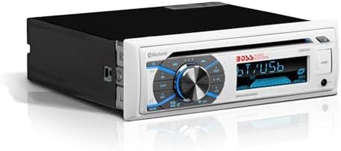 BOSS Audio Systems MR508UABW Marine Boat Stereo – Single Din, Bluetooth, CD DVD Player, AM/FM Radio Receiver, USB