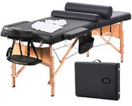 BestMassage Massage Table Massage Bed Spa Bed 73 Inch Heigh Adjustable 2 Fold Portable Massage Table W/Sheet Cradle Cover 2 Bolster Hanger Facial Salon Tattoo Bed