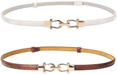JASGOOD Leather Skinny Women Belt L