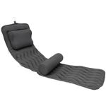 AEROiVi Full Body Bath Pillow with Lumbar Roll Gray