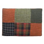 Donna Sharp Pillow Sham - Woodland Square Lodge Decorative Pillow Cover with Patchwork Pattern - King