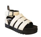 Sergio Italia Ladies Gladiator Sandals Womens Platform CHUNKYFLATFORM Ankle Strap Shoes Sizes White UK 6