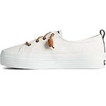 Sperry Women's Crest Vibe Platform Sneaker, White Canvas, 9 M US