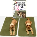 Millie Mats 2 Pk Washable Puppy Pads Incontinent Dogs, Senior Pets, Guinea Pigs. Use to Protect Floors, Sofa, Crate, Bed, Car. Use After Bath for Wet Dog, Car Sickness 71 x 112 cm (28" x44)