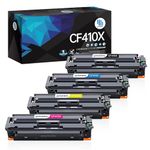 Gotoners 4PK CF410X CF411X CF412X CF413X HP 410X Toner Cartridge for HP Color Laserjet Pro MFP M477fdw M477fnw M377dw M477fdn, Laserjet Pro M452dw M452nw M452dn