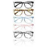 Kerecsen 6 Pack Reading Glasses for Women Men-Anti Blue Light Blocking with Spring Hinge Readers (6 Multicolor, 2.5, x)