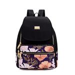 YANAIER Fashion Backpack For Women Ladies Water Repellent Nylon School Shoulder Purse Casual Daypack Rucksack Purple tulip