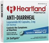 Heartland Pharma Anti-Diarrheal Medicine Loperamide Hydrochloride 2mg Softgel Capsules Blister Pack 100% USA Manufactured (24 Softgels)