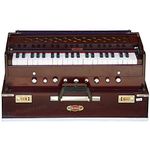 Harmonium BINA No.17 Delux, Folding Portable Version, Special Double Reed, Safri, Kirtan, 9 Stops, 3-1/2 Octaves, Rosewood Color Model 17DX