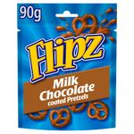 Flipz Milk Chocolate Coated Pretzel Snacks, 90 g (Pack of 1)