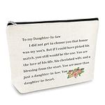 to My Daughter-in-Law Gift Makeup Bag Future Daughter-in-Law Gift from Mother in Law Cosmetic Bag Wedding Day Mothers Day Christmas Birthday Gift for Daughter in Law Travel Zipper Pouch