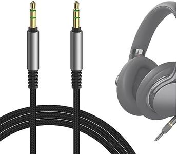 Geekria QuickFit Audio Kabel Kompatibel mit Sony MDR-1AM2, MDR-XB950N1, MDR-XB950B1, WH-1000XM5, 1000XM3, 1000XM4, 1000XM2, WH-XB910N Kopfhörer, 3.5mm AUX Ersatz-Stereokabel für Kopfhörer (1.2 m)
