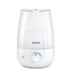 Vicks VUL545C Ultrasonic Filter Free Cool Mist Humidifier for Medium Rooms, Baby, Office Desk with Variable Output Control, Auto Shut-off, VapoPad Compatible, 3.8L Tank