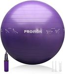 PROIRON Extra Thick Exercise Ball with Postures Shown, Yoga Ball 55cm 65cm 75cm, Anti-Burst Gym Ball, Swiss Ball with Pump for Yoga, Pilates, Fitness