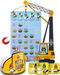 Crane Theme - Baby Potty Training Kit with 35 Magnetic Stickers, Board, Instructional Stickers, and Crown - Engaging Toddler Tracker Set