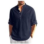 Oversized T Shirts for Men, Button 