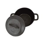 Rock Tawa Dutch Oven 3 Ltrs in Pre-Seasoned Cast Iron Skillet