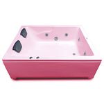 MADONNA Falcon 5 Feet Acrylic Whirlpool Massage Bathtub with Front Panel - Pink