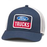 AMERICAN NEEDLE Valin Patch Automobile Brand Adjustable Snapback Baseball Hat (22005A-Cars-Parent), Ivory/Navy (Ford), One Size