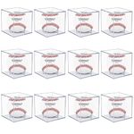 12 Pack Baseball Display Case, UV Protected Acrylic Boxes for Display,Clear Display Case Baseball Cube Memorabilia Showcase Autograph Ball Protector - for Official Size Ball