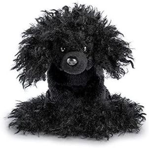 DEMDACO Poodle Dog Black 6 x 5 Inch Polyester Soft Curly Plush Beanbag Stuffed Animal