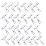 Plastic Merchandise Sign Clip Rotatable Pop Clip-on Holder Stand Price Display Holders Tag Clip Pack of 25 Clear