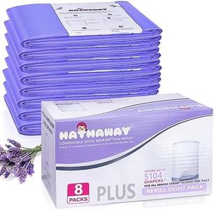 Refills Compatible with Dekor Plus Diaper Pail Refills 8 Pack Diaper Pail Liners with Lavender Scent