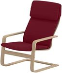 Cover Only! Chair Is Not Included! Cotton Slipcover Compatible For iKEA Pello Armchair Slipcover (Cotton Red)