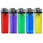 ONE 5 x Disposable Lighters | Child Safe Cigarette Lighter with Adjustable Flame | Pocket-friendly & Long-lasting | Small Utility Lighter (Pack of 5)