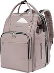 VANKEAN Diaper Bag Backpack with Portable Changing Pad, Baby Diaper Bags with Stroller Strap & USB Port, Waterproof Multifunction Travel Back Pack for Mom, Baby Bags Girl Shower Gift, Light Dusty Pink