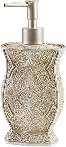 Creative Scents Hand Soap Dispenser for Bathroom - Decorative Countertop Lotion Dispenser - Dish Soap Dispenser for Liquid Soap and Lotion with Durable Pump (Beige)