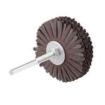 uxcell Abrasive Cloth Flap Wheel Sanding Star 1/4-Inch Shank for Woodworking Root Carving Furniture Polishing 180 Grit