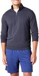 Amazon Essentials Men's Lightweight French Terry Quarter-Zip Mock Neck Sweatshirt, Dark Navy, Small