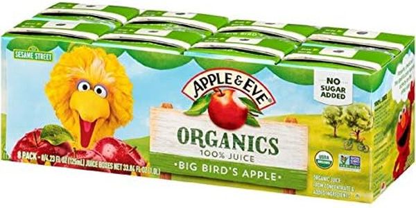 Apple & Eve Sesame Street Organics, Big Bird's Apple Juice, 4.23 Fluid oz, 40 count