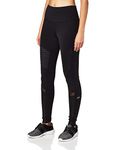 Alo Yoga Women's High Waist Moto Legging, Black/Black Glossy, XX-Small