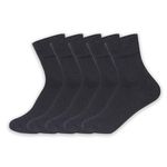 Supersox Ankle School Uniform Ankle Length Socks For Kids, Made With Breathable, Anti Odour & Moisture Absorbent Combed Cotton With A Extra Durable Welt, Ideal For All Day Wear (Pack Of 5), Black