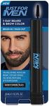 Just for Men 1-Day Beard & Brow Color, Temporary Color for Beard and Eyebrows, For a Fuller, Well-Defined Look, Up to 30 Applications, Darkest Brown/Black