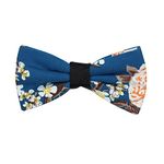 PELUCHE Immense Floral Blue Bow Tie For Men