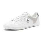 U.S. Polo Assn. Hampton Men White Sneakers -(UK9)(US10)(2FD24072W01)