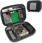 USA Gear Trail Camera Case - Hard Shell Case for Trail Cameras Compatible with GardePro A3, Moultrie, Bushnell, and More Trail Cameras - Hunting Accessories, Water Resistant Exterior - Black