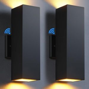 SHIMR Outdoor Wall Lights Dusk to Dawn 2 Pack, ETL Listed Outdoor Light Fixture Wall Mount, 12In Up and Down Lights Outdoor Exterior Lights for House Entryway