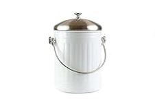 Stylish White Kitchen Compost Bin f