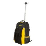 STANLEY FATMAX Tool Backpack with Wheels, Extendable handle, Removable Tool Caddy, Separate Compartments For Tools, Includes Laptop/ Tablet Storage, 1-79-215