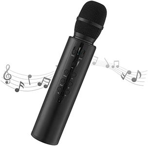 Aceshop Karaoke Microphone sans Fil Portable Haut-Parleur Bluetooth Micro, Microphones sans Fil Karaoké Machine Maison KTV Player Compatible avec Les Appareils Android et iOS pour Fête/Chant/Réunion