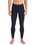 Ice Breaker Men's 200 Sonebula Base Layer Leggings, Medium, Midnight Navy/Snow